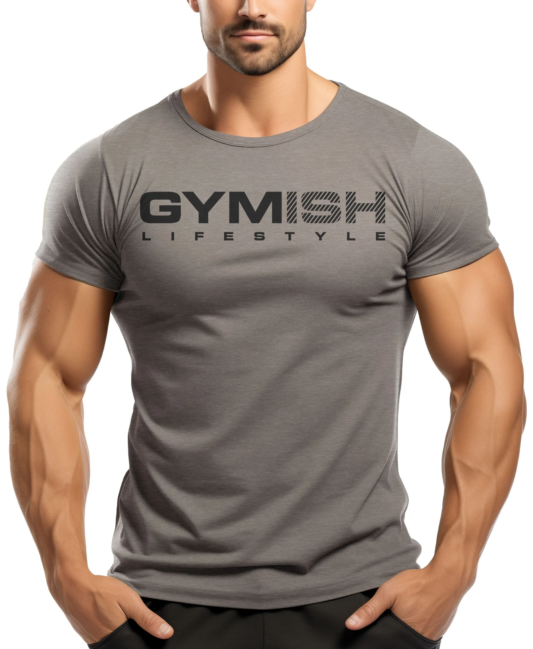 099. Mission In Progress Back Design Funny Workout Gym T-Shirt for Men