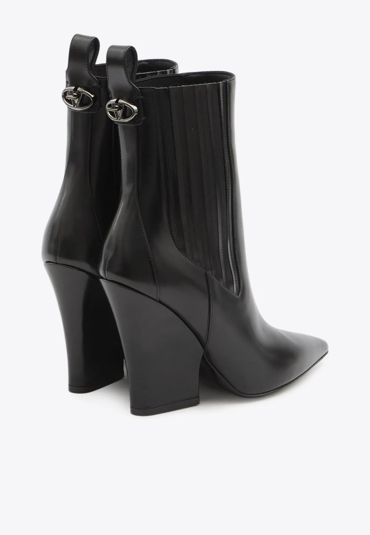 105 VLogo Lockette Leather Booties