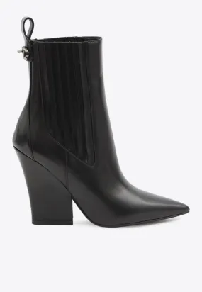105 VLogo Lockette Leather Booties
