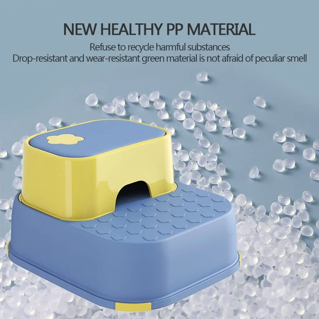 2-in-1 Practical Non-Slip Step Stool for Kids-Blue