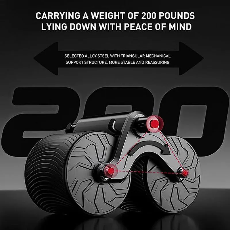 2023 New with Automatic Rebound Ab Abdominal Exercise Roller with Elbow Support and Timer, abs roller wheel core exercise equipment,Perfect Core Exercise Equipment for Home Workouts