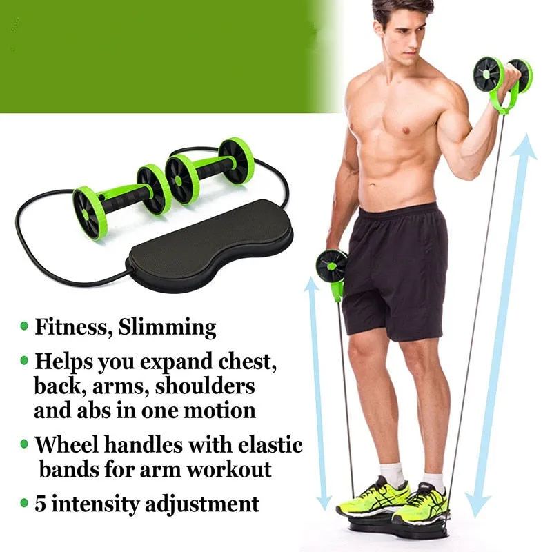 4 Wheels Abdominal Muscle Roller Exercise Equipment