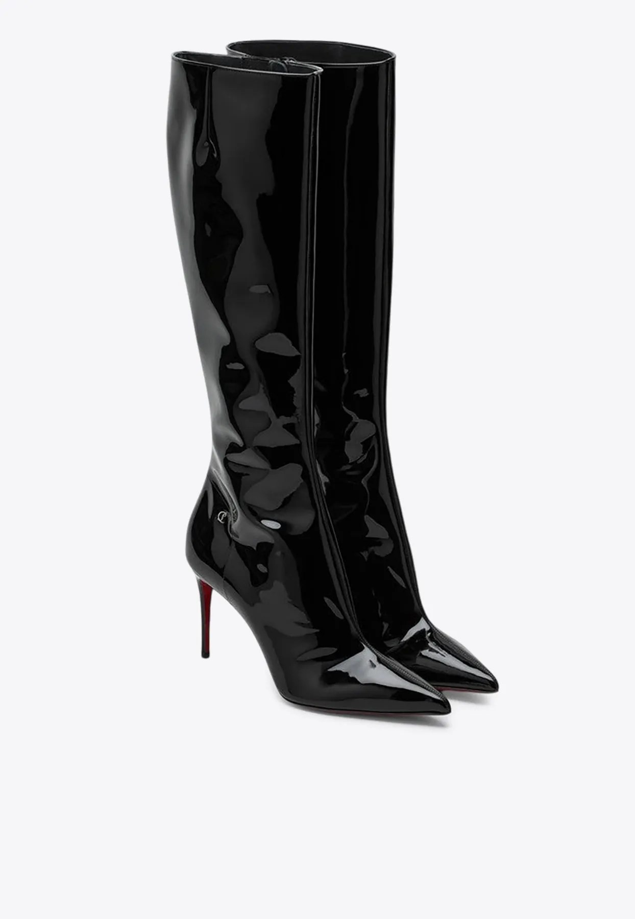95 Patent Leather Knee-High Boots