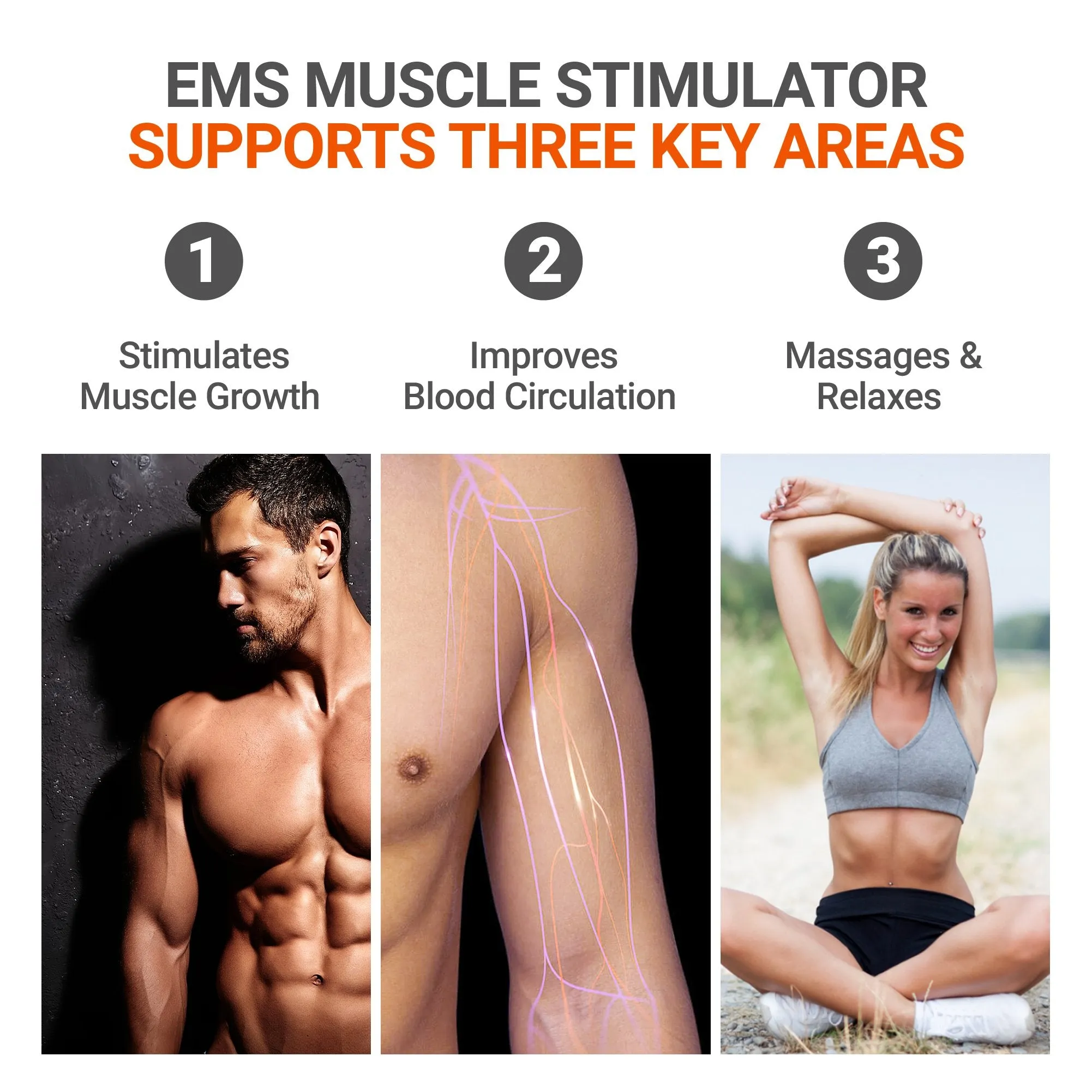 Arm Workout EMS Exerciser, Electric Muscle Stimulator Trainer Machine