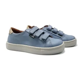Atlanta Mocassin Blue Sky 3 Strap Velcro Sneaker 523