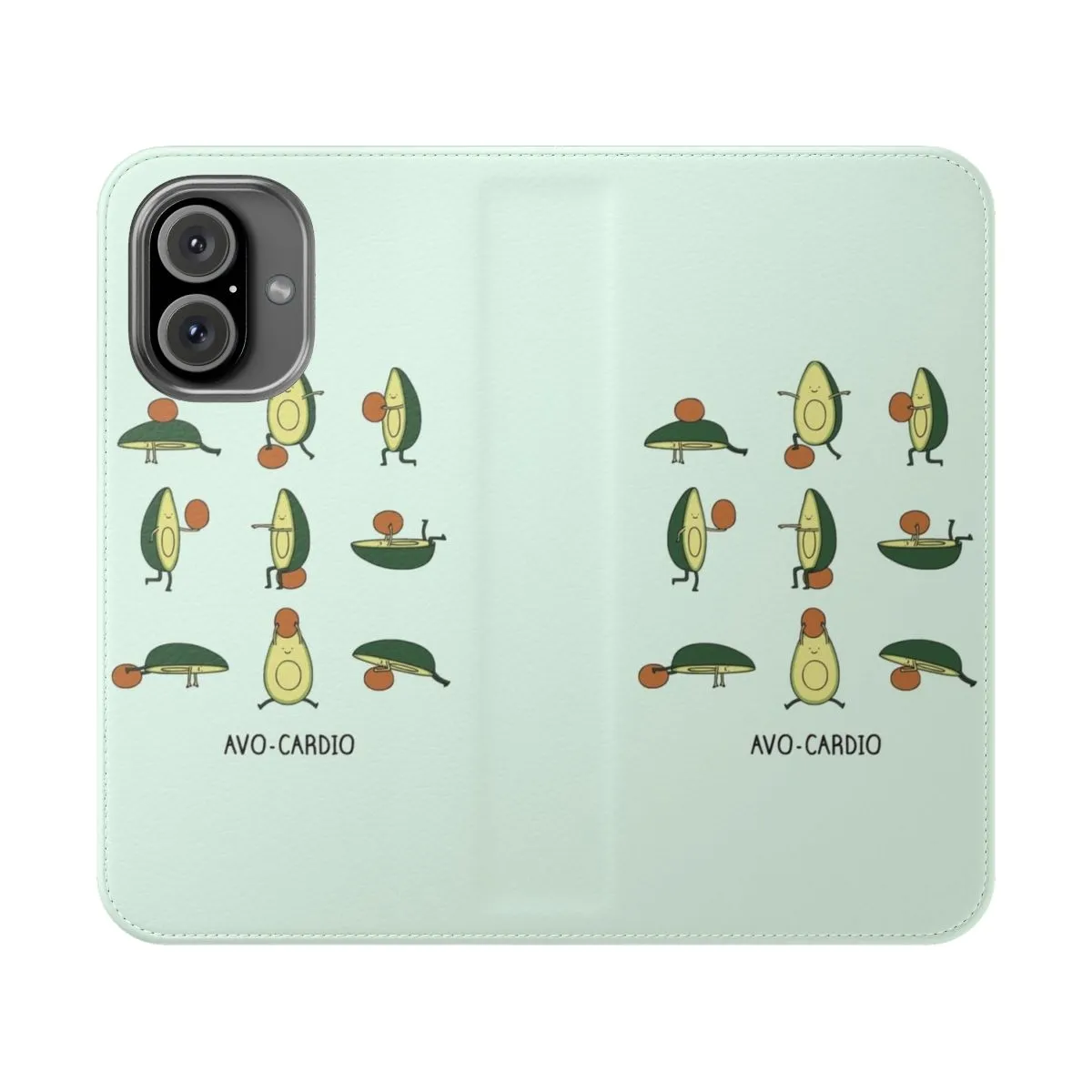 Avocado Themed Flip Phone Case for Fitness & Exercise