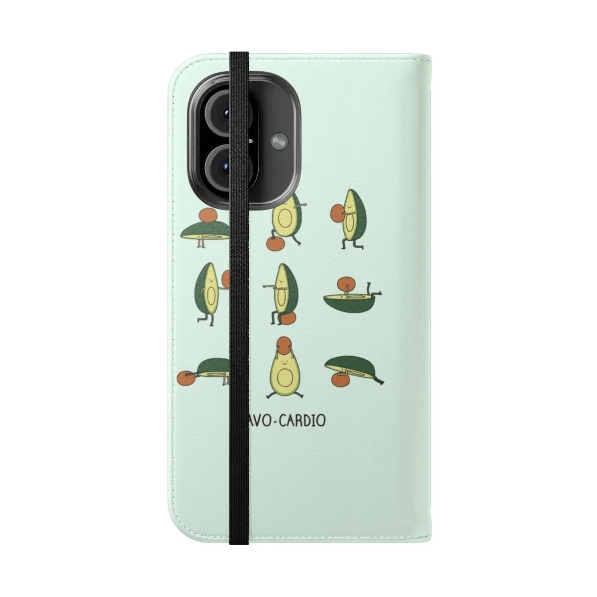 Avocado Themed Flip Phone Case for Fitness & Exercise
