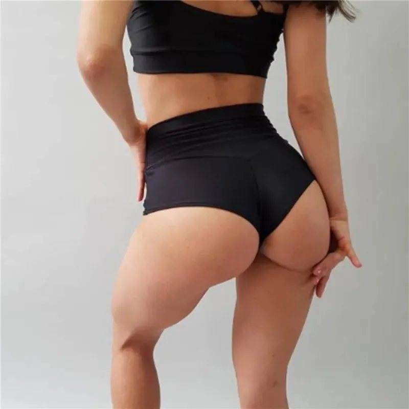 Black Shorts Tube Dance Summer Fitness Suspender Design Sexy Short Female Work Out Performance Women Club Short