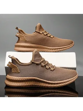 Breathable Mesh Men Shoes Men Trendy Lightweight Casual Sneakers Walking Flats Plus Size 45 46 47 Male Tennis Sneakers Outdoor Running Fitness Shoes Ultralight Comfortable Shoes Man