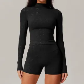 Bronzing Yoga Top Long sleeved Top – Stylish Activewear for Fitness and Beyond