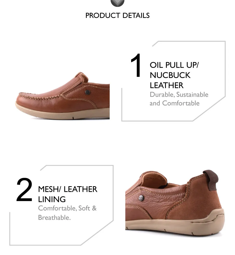 camel active Leather Smooth Slip On Men Brown RASCO 872401-AM1SV-3