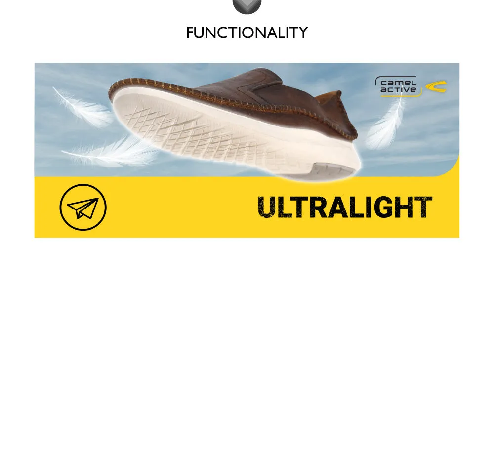 camel active Leather Smooth Slip On Men Brown RASCO 872401-AM1SV-3