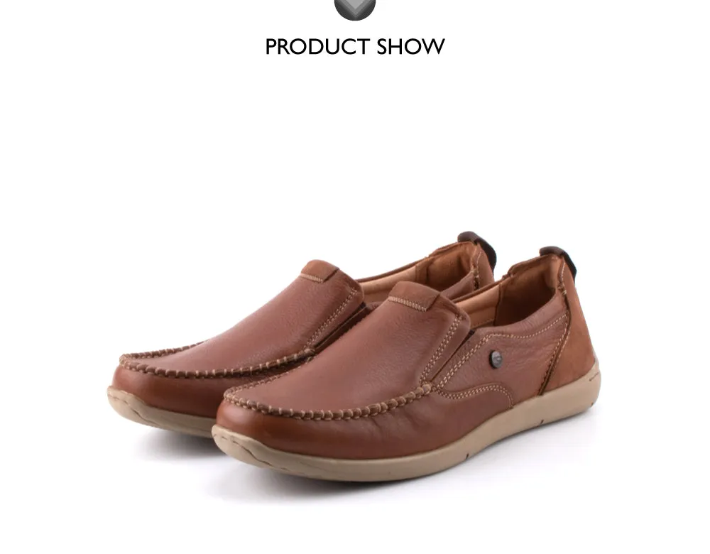 camel active Leather Smooth Slip On Men Brown RASCO 872401-AM1SV-3