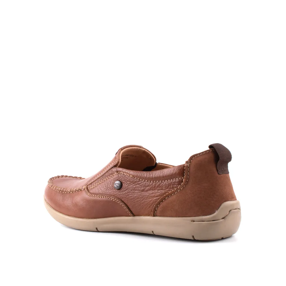 camel active Leather Smooth Slip On Men Brown RASCO 872401-AM1SV-3