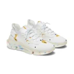 Chic Women's Mesh Sneakers with Whimsical Bird Design - Lightweight Active Footwear