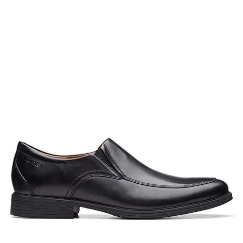 Clarks Men's Whiddon Plain Loafer, Black Leather, 8