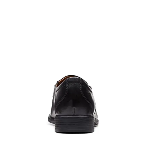 Clarks Men's Whiddon Plain Loafer, Black Leather, 8