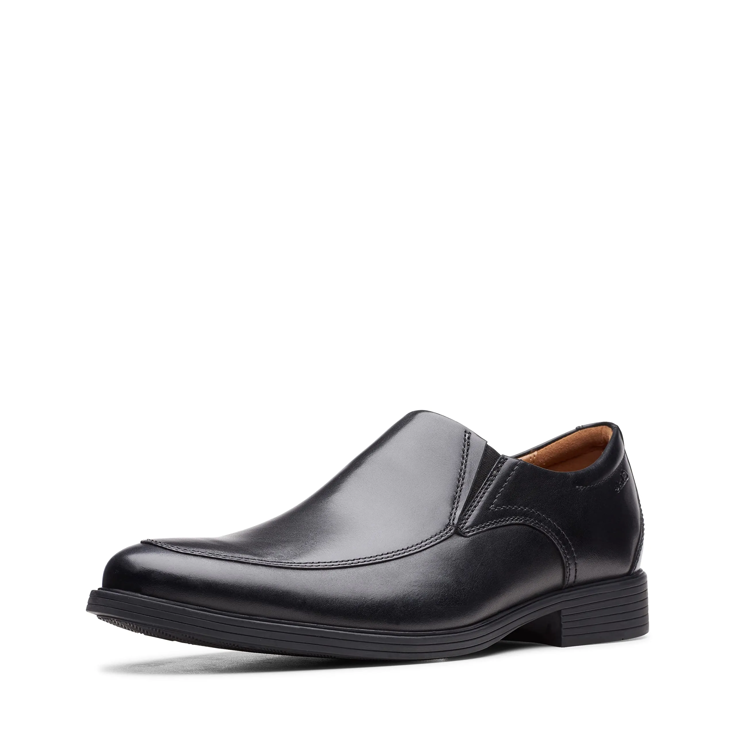 Clarks Men's Whiddon Plain Loafer, Black Leather, 9.5