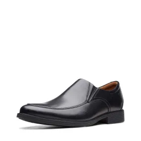 Clarks Men's Whiddon Plain Loafer, Black Leather, 9.5