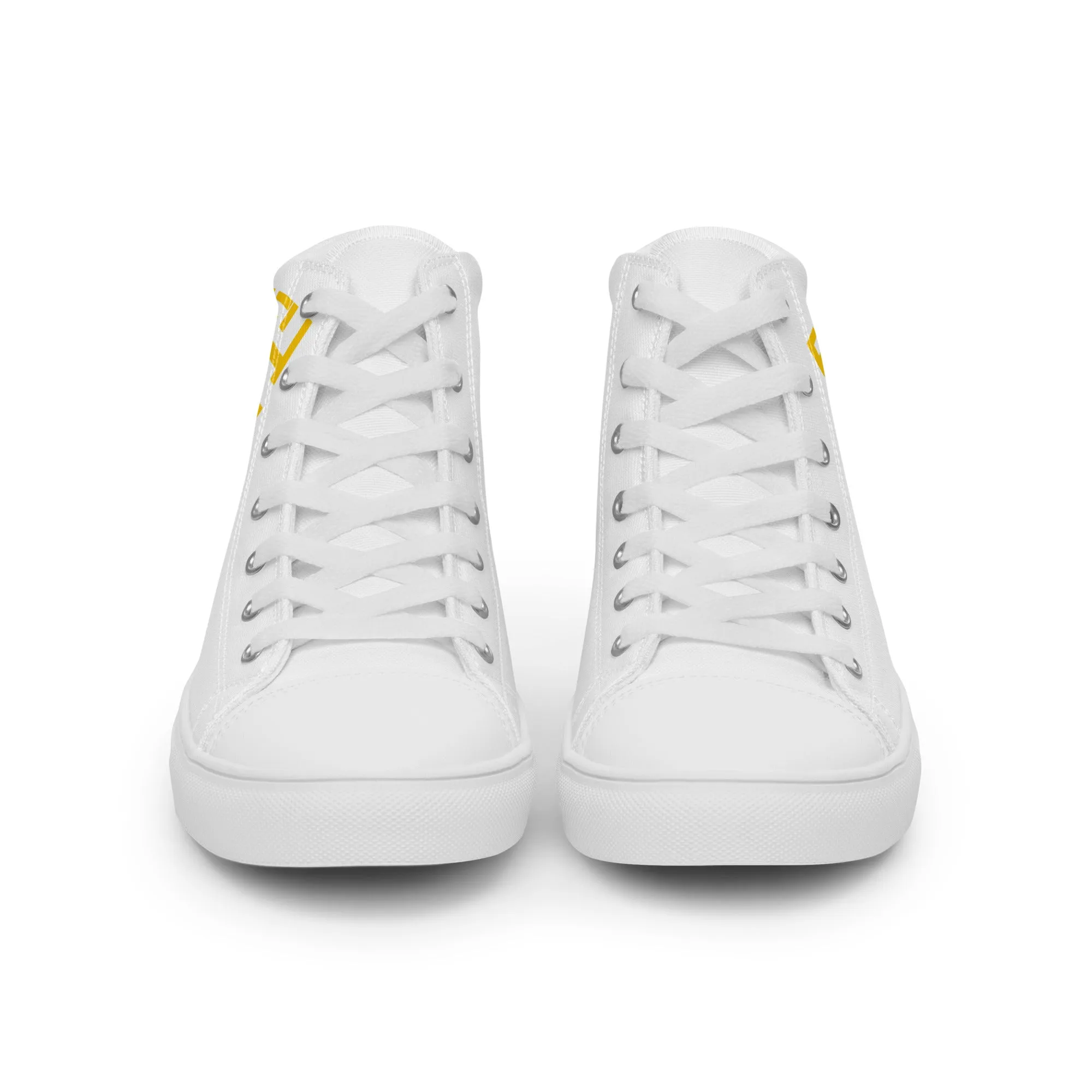 Faith Over Fear, Men’s high top canvas shoes