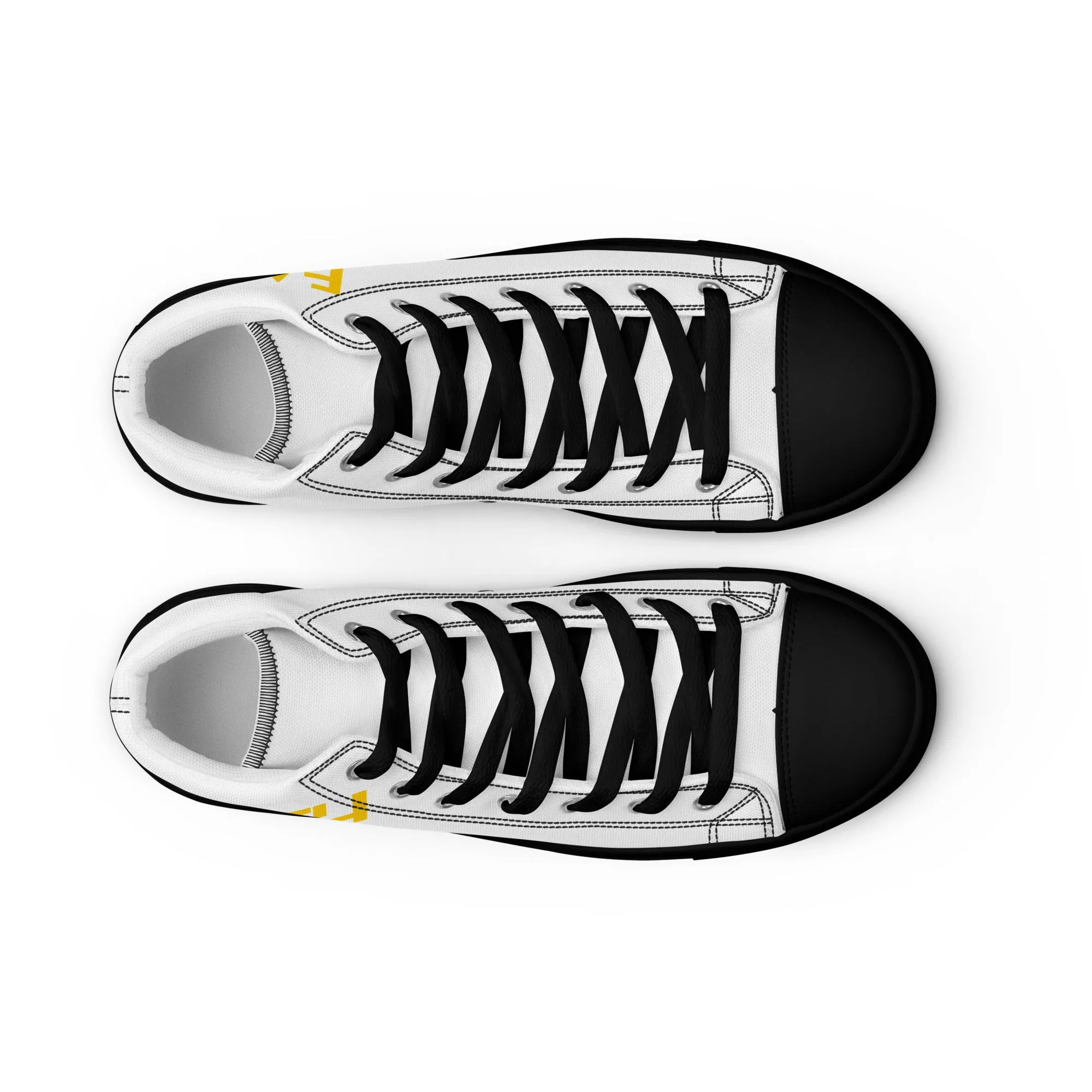 Faith Over Fear, Men’s high top canvas shoes