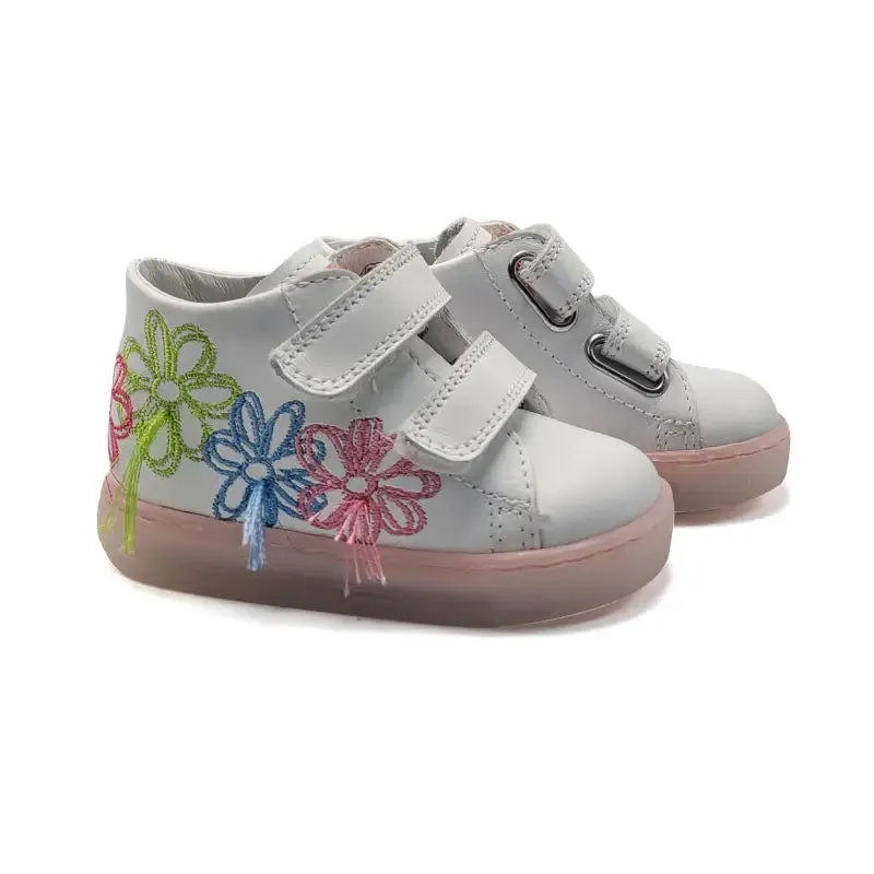 Falcotto Yloria Floral First Walker Velcro Sneaker