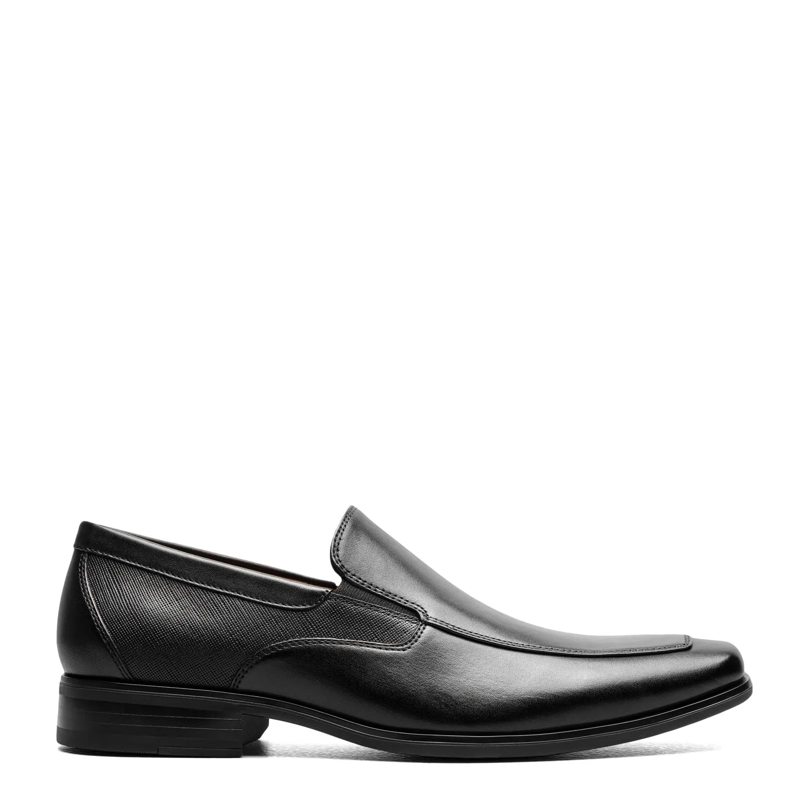 Florsheim Jackson Moc Toe Venetian Loafers for Men - Leather Upper, Squared Toe Closure, Slip-On Style, and Classy Footwear Black 9 M (D)