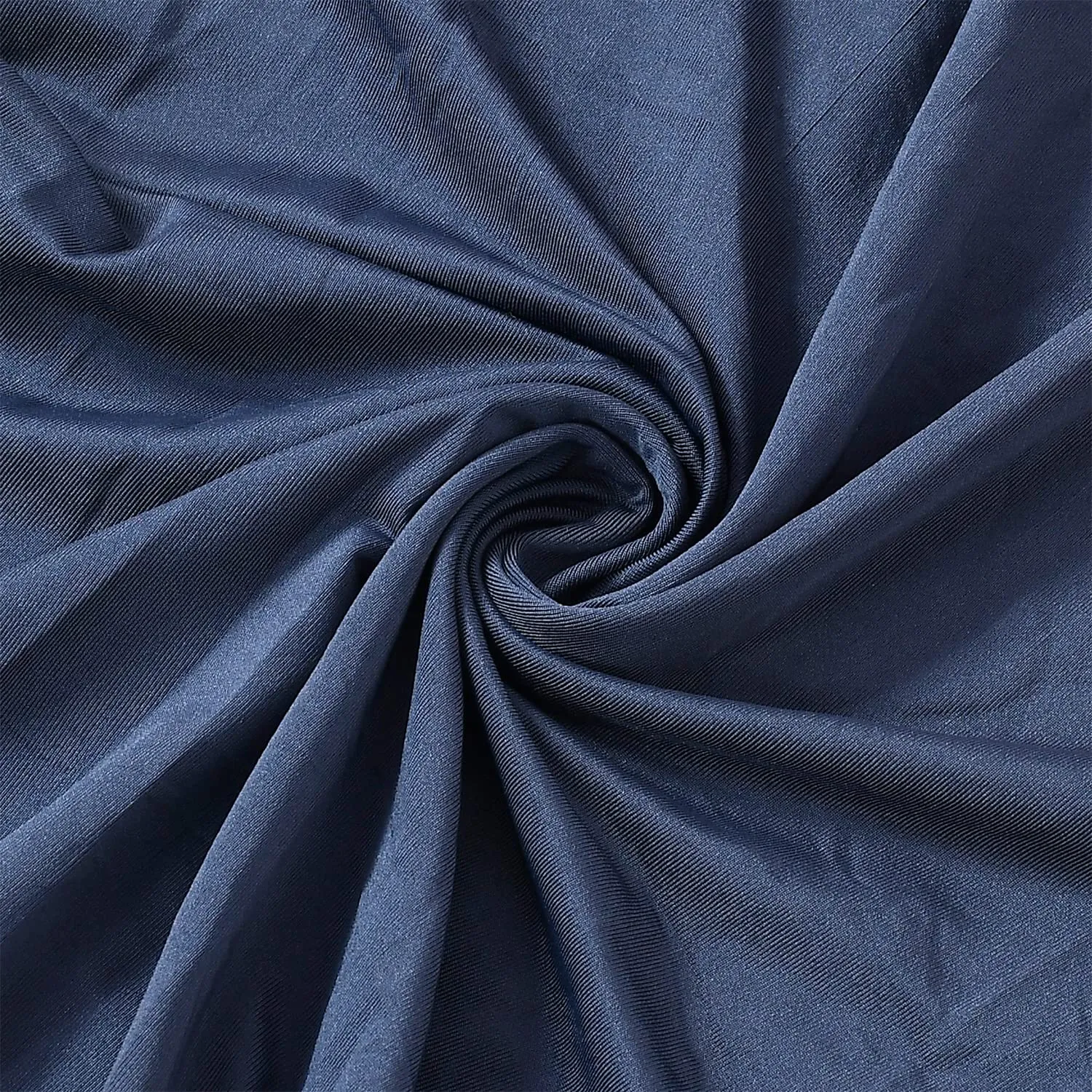 Heart Home Polyester Stretchable Elastic Dining Chair Cover/Seat Slipcover/Seat Protector- Pack of 4 (Blue)-50HH0980