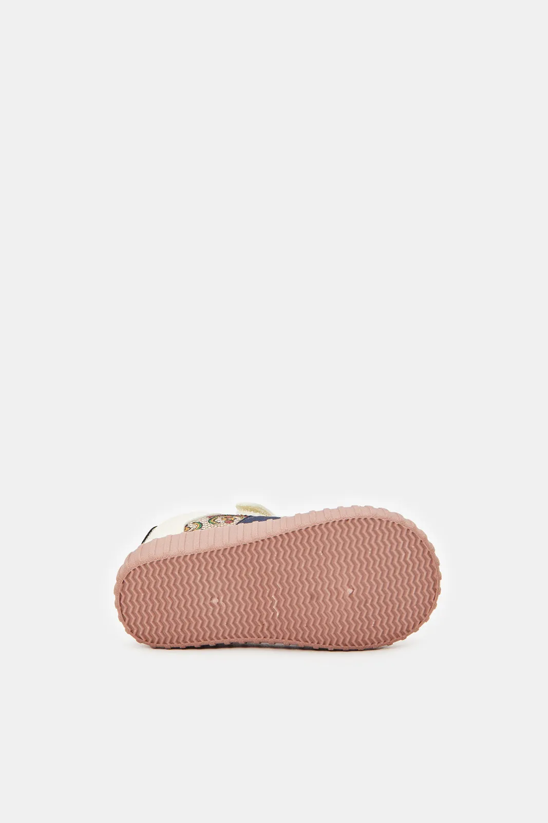 Infant Boys Cream Velcro Sneakers