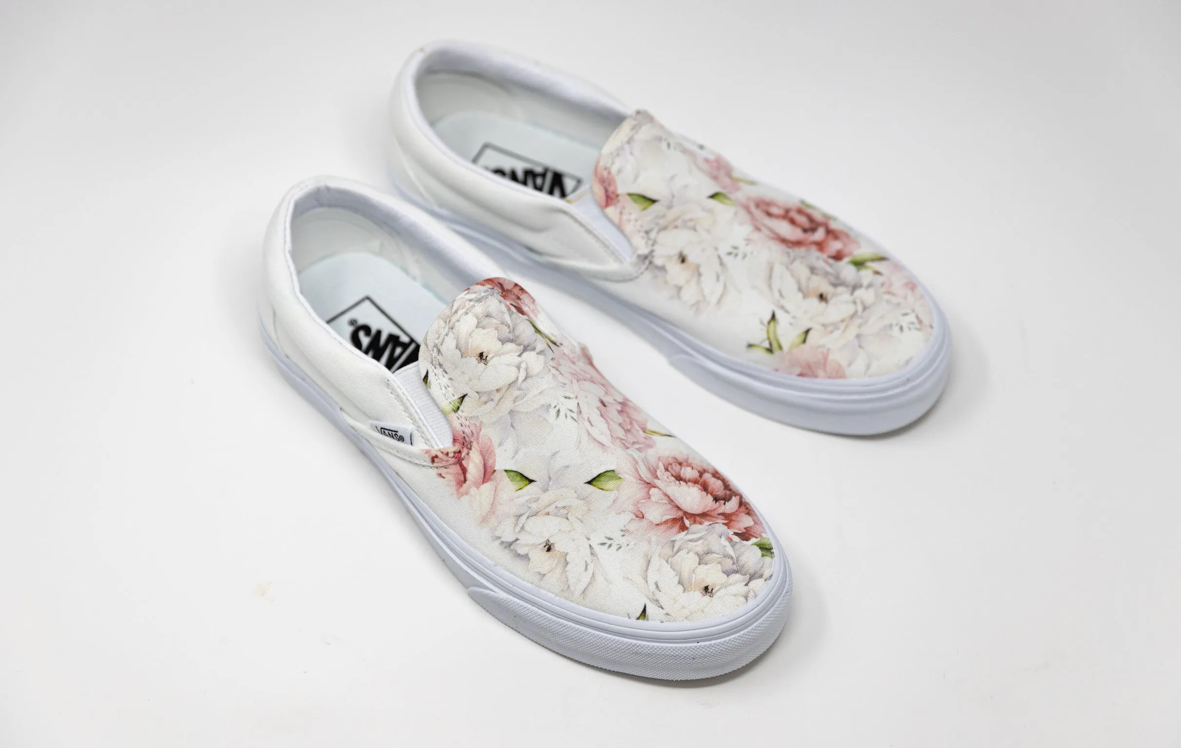 Kids Shoes - Light Spring Peony Custom Slip Ons