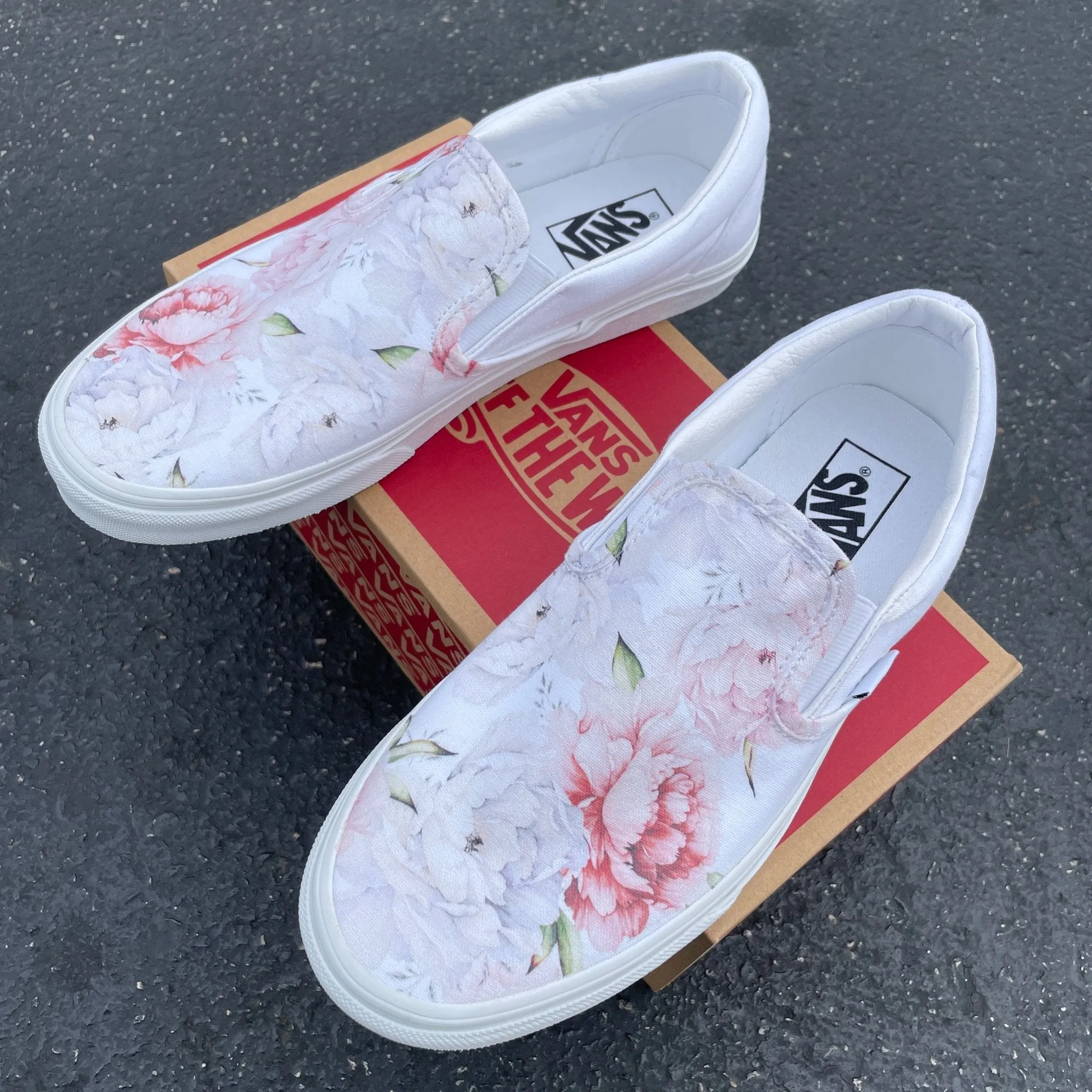 Kids Shoes - Light Spring Peony Custom Slip Ons