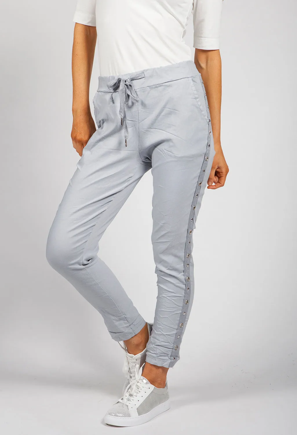 Light Grey Ring Detail Joggers