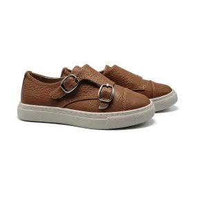 Mamelina Cognac Monk Strap Sneaker 160656