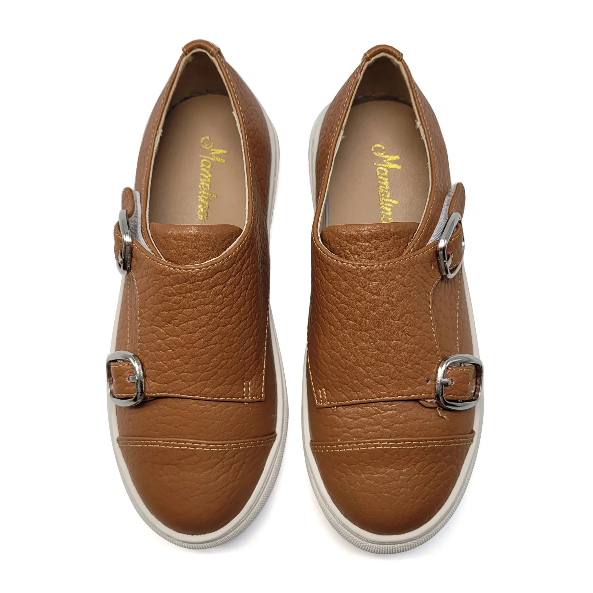 Mamelina Cognac Monk Strap Sneaker 160656