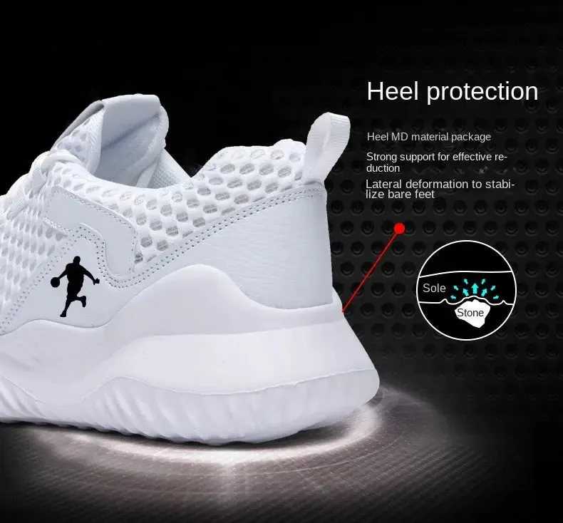 Men Breathable Mesh Sneakers High Quality White Fashion Gym Casual Shoes