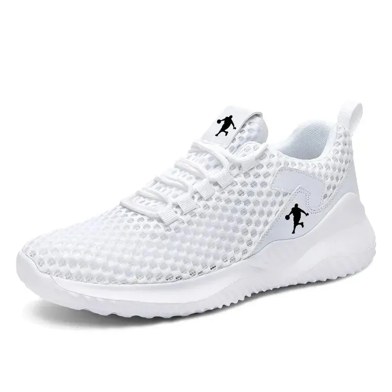 Men Breathable Mesh Sneakers High Quality White Fashion Gym Casual Shoes