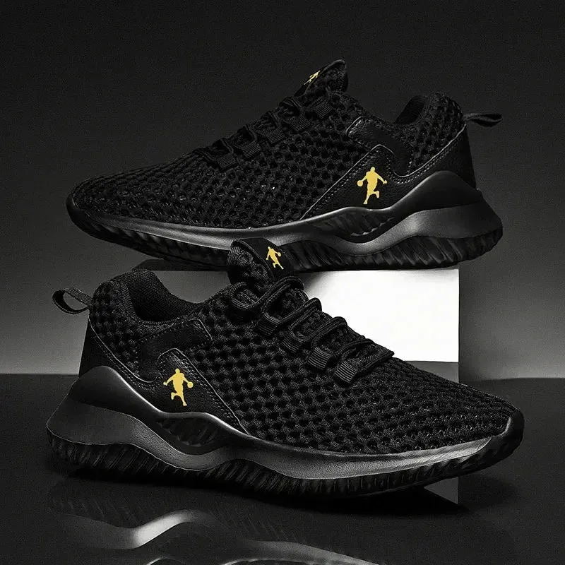 Men Breathable Mesh Sneakers High Quality White Fashion Gym Casual Shoes