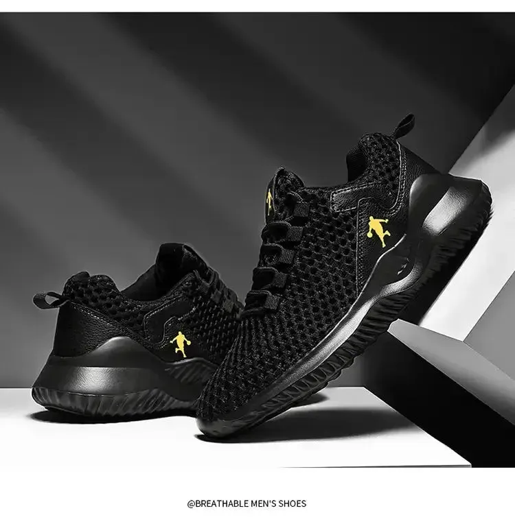 Men Breathable Mesh Sneakers High Quality White Fashion Gym Casual Shoes