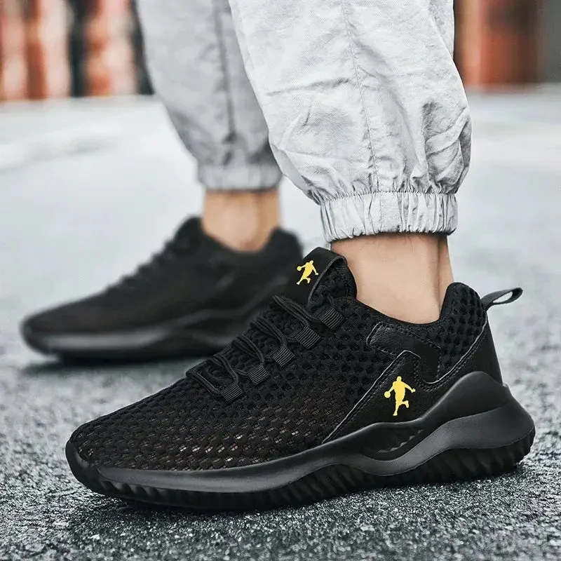 Men Breathable Mesh Sneakers High Quality White Fashion Gym Casual Shoes