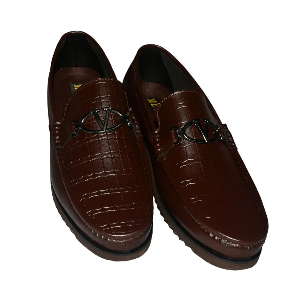 Men Premium Quality Faux Leather Shoe Brown