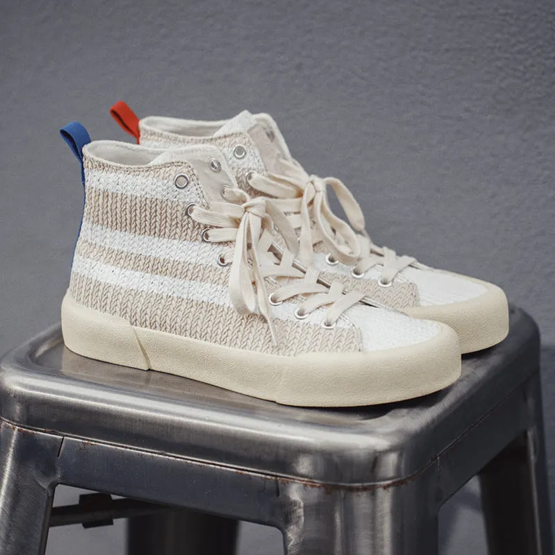 Men's Street Vintage Skate Shoes High Top Sneakers