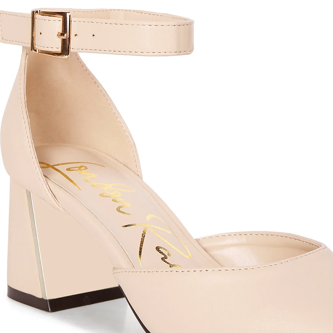Metallic Accent Heeled Sandals