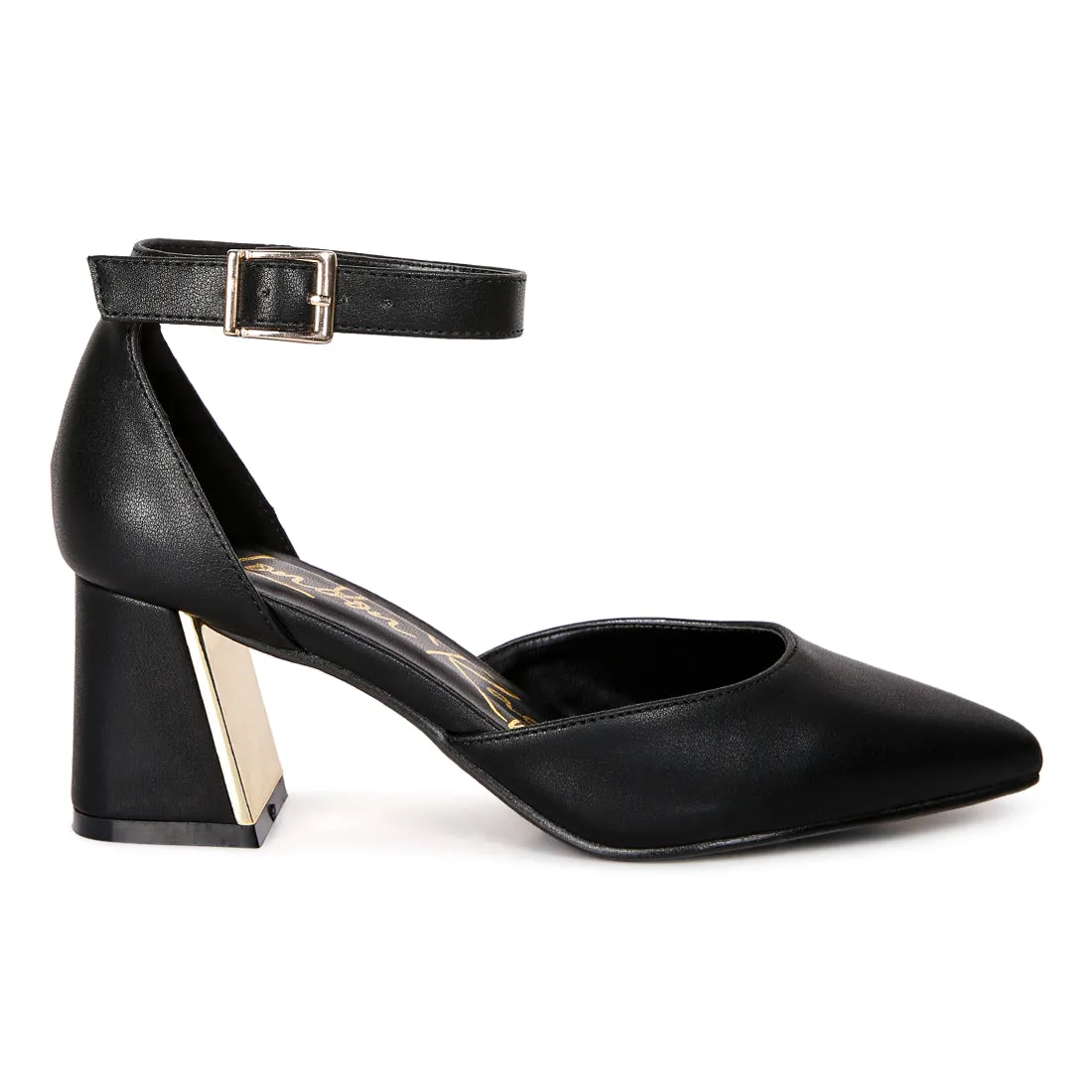 Metallic Accent Heeled Sandals