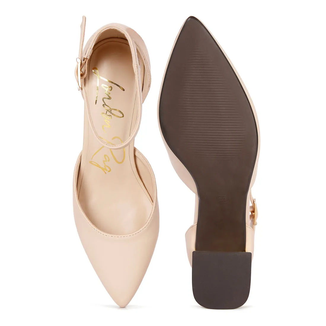 Metallic Accent Heeled Sandals
