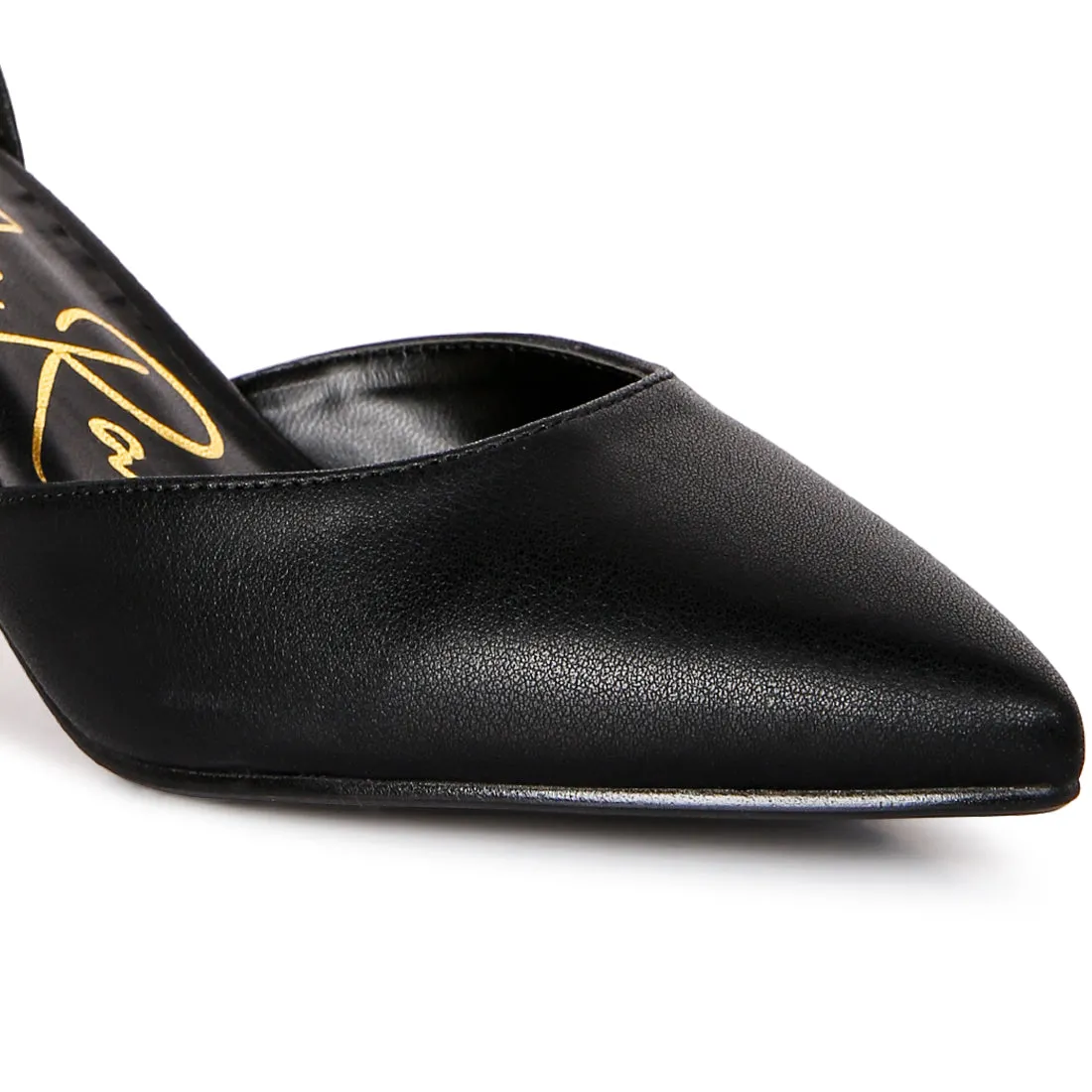 Metallic Accent Heeled Sandals