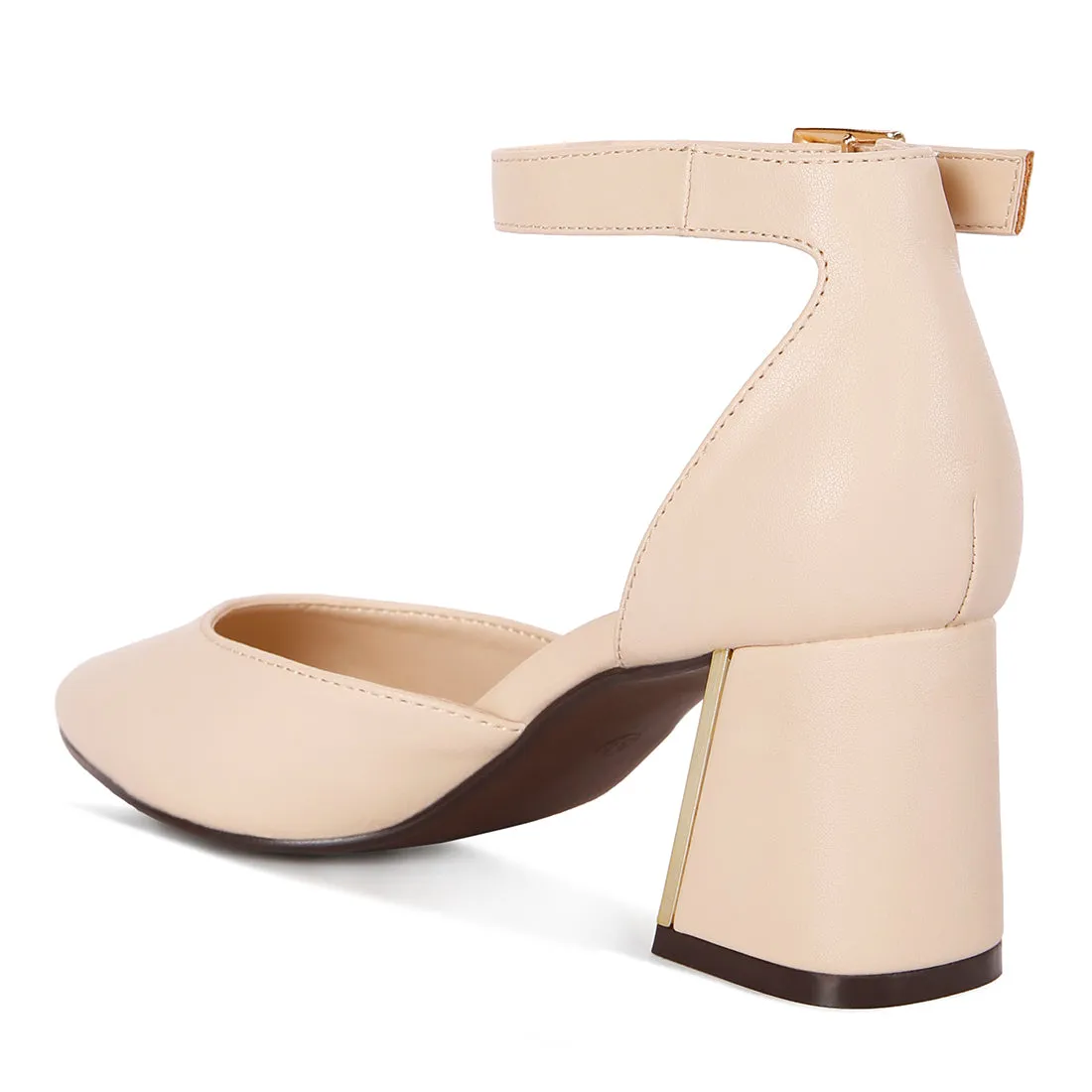 Metallic Accent Heeled Sandals