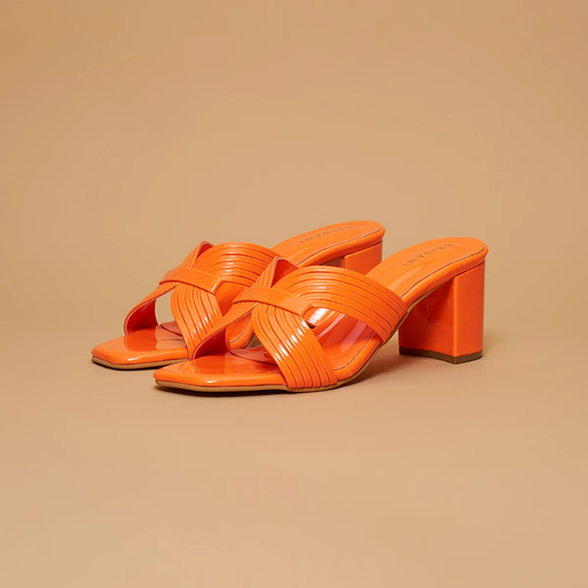 Mimosa Patent Block Heels