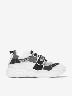 Moschino Kids Teddy Sole Lace And Strap Logo Trainers