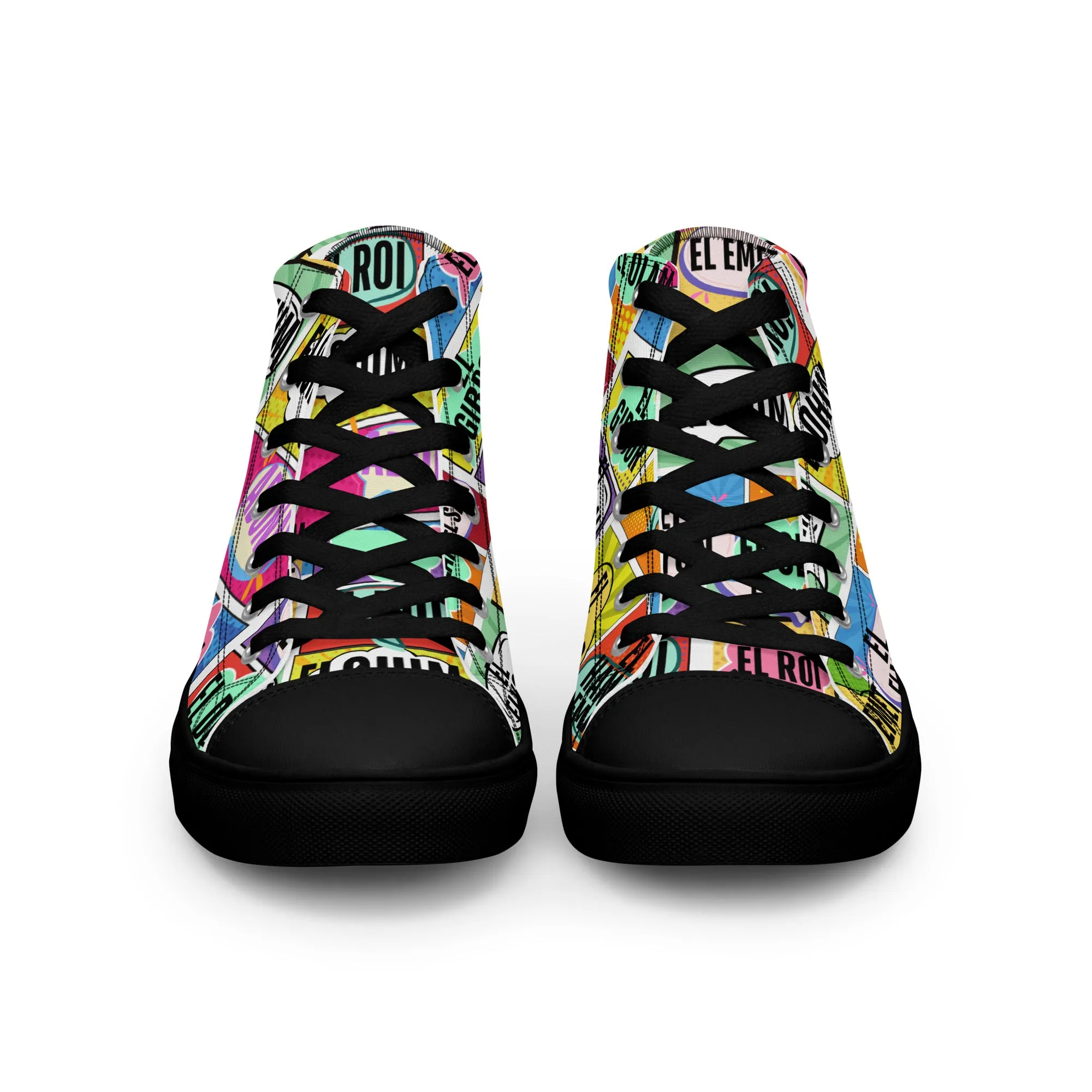 Names of Yahweh, Men’s High Top Canvas Shoes