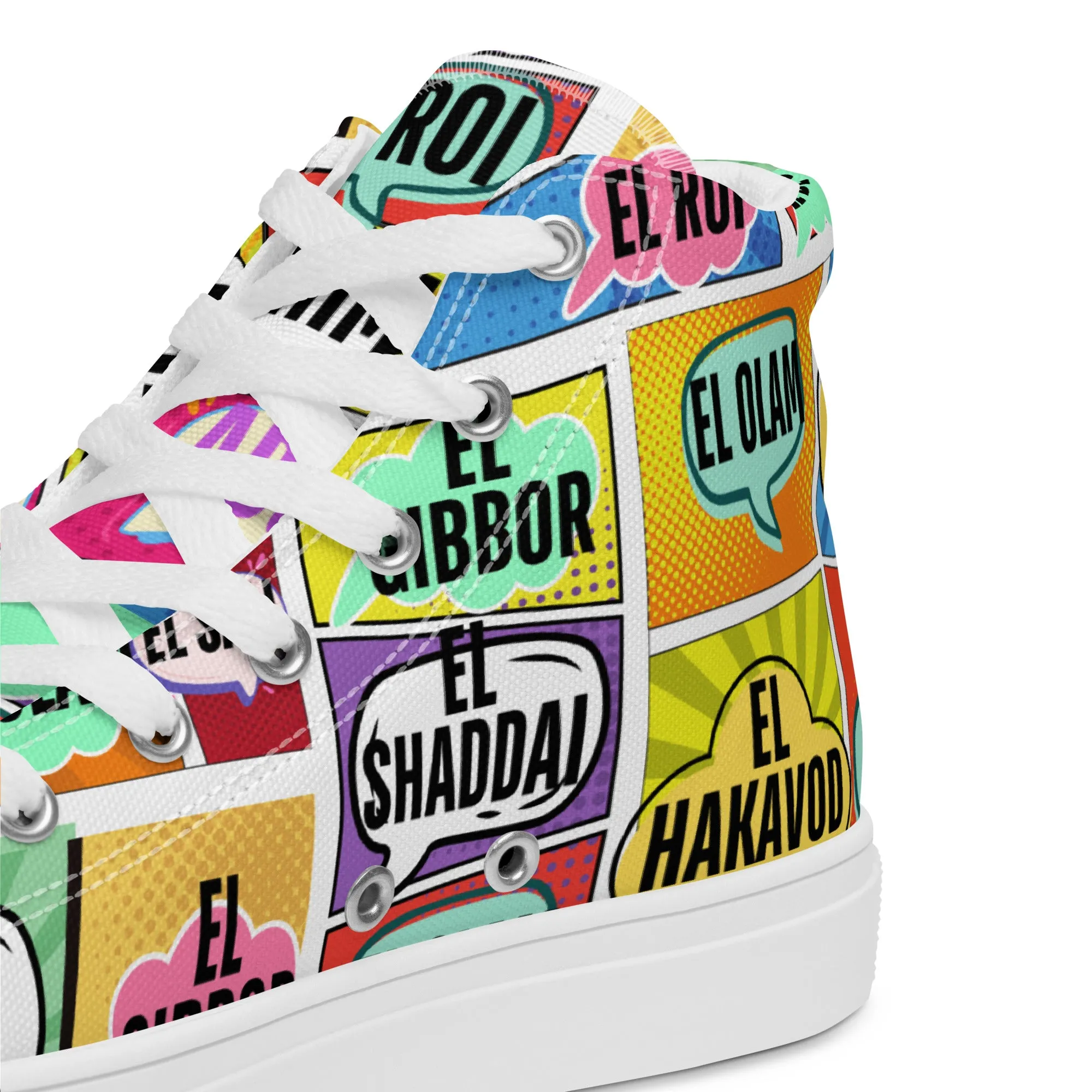 Names of Yahweh, Men’s High Top Canvas Shoes